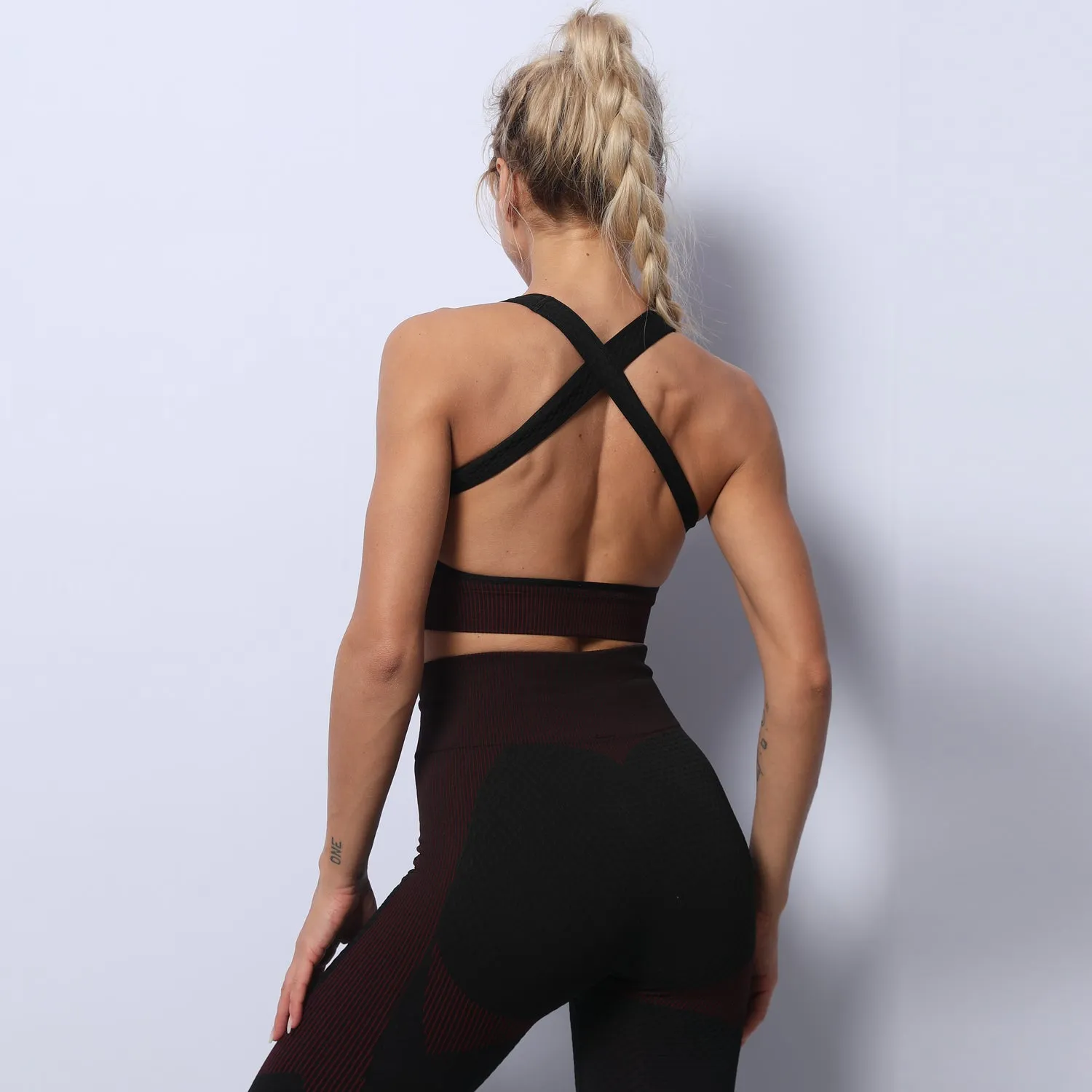 3 Piece Seamless Zipper Yoga Pant Sets