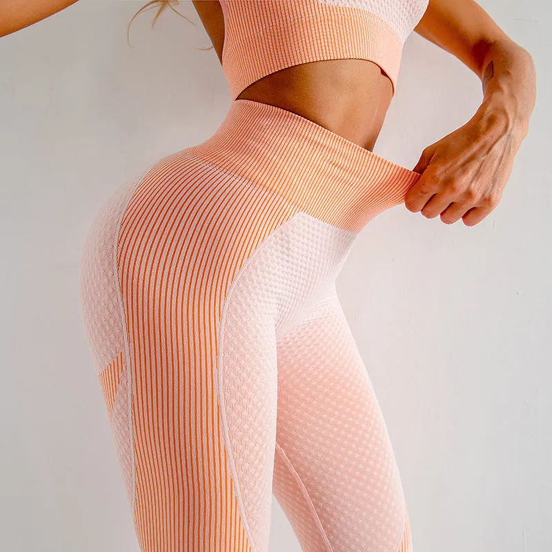 3 Piece Seamless Zipper Yoga Pant Sets