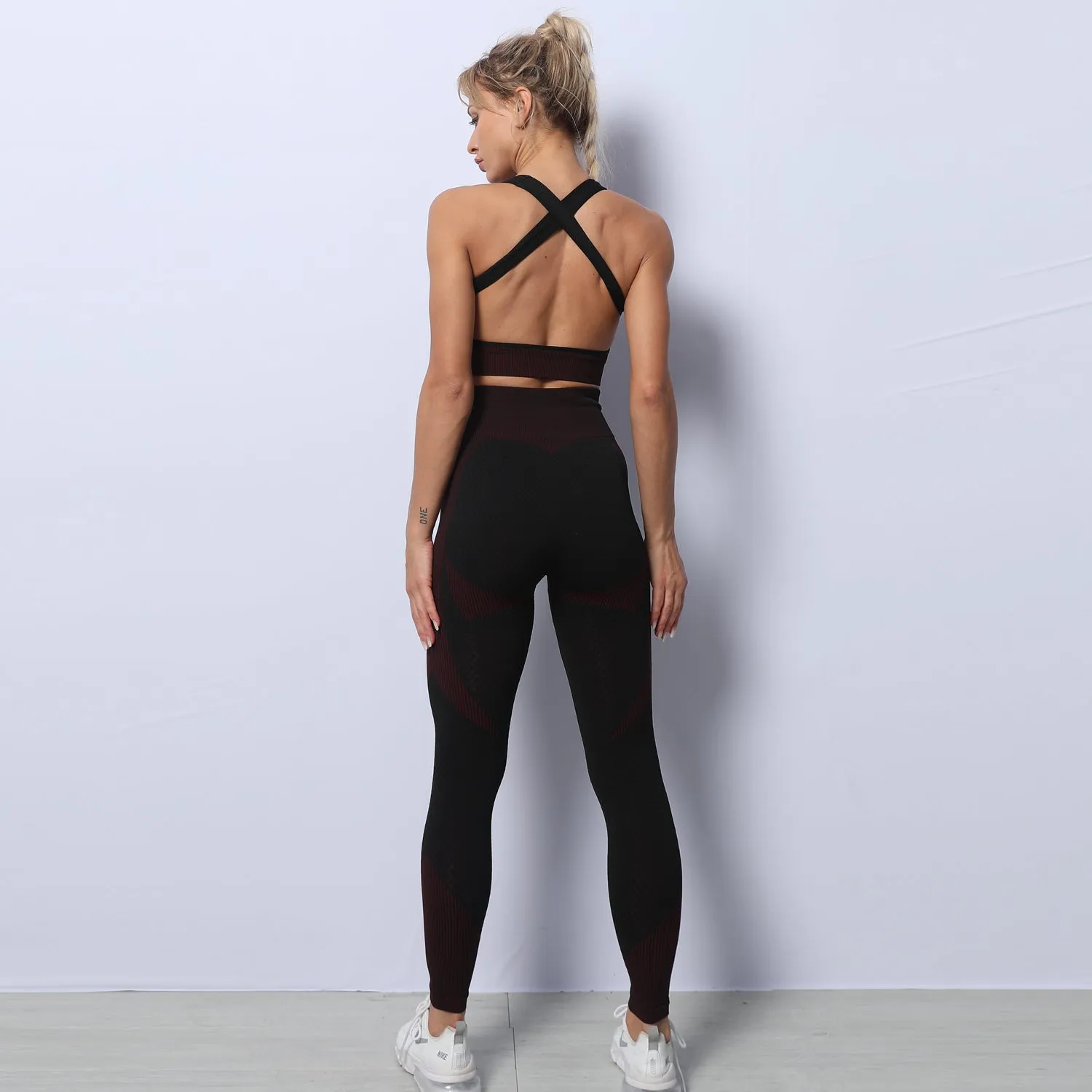 3 Piece Seamless Zipper Yoga Pant Sets