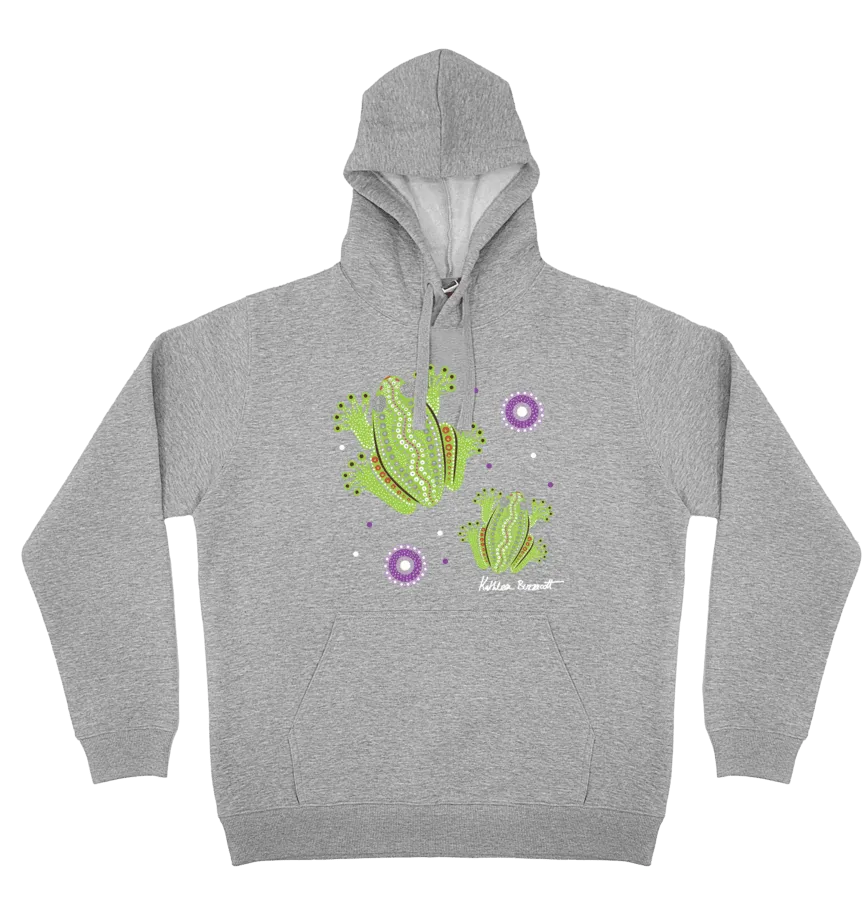 Adults Cozy Hoodie - Centralian Tree Frog By Kathleen Buzzacott