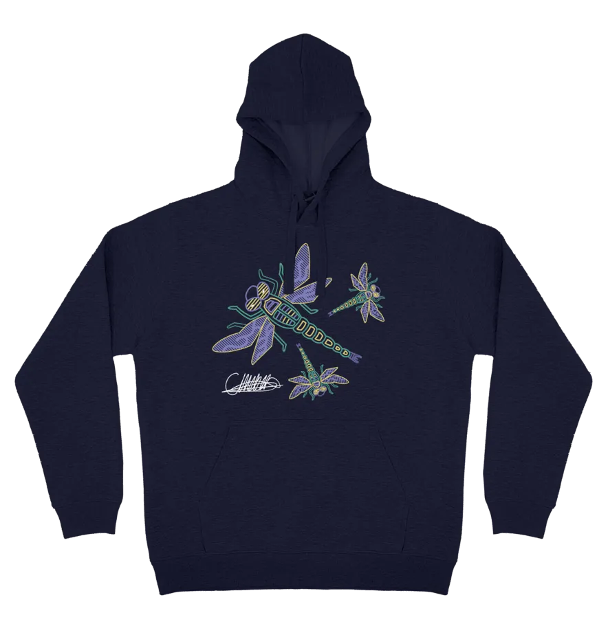 Adults Cozy Hoodie - Dragonfly By Craig Everett