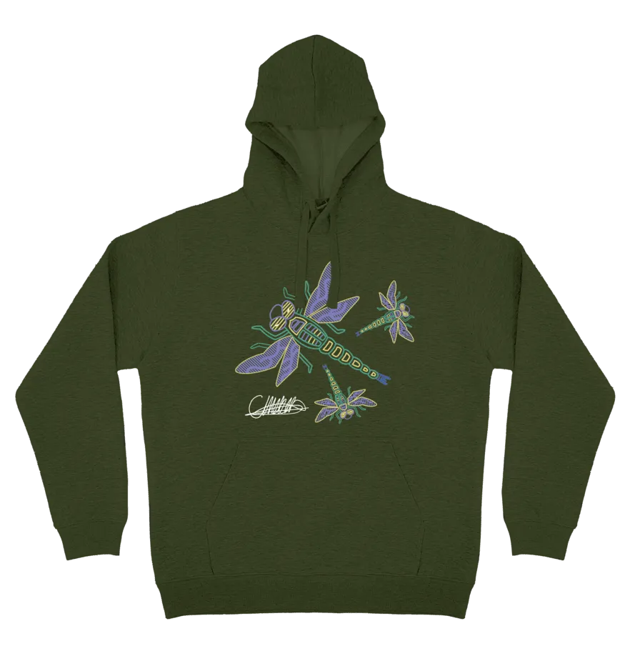 Adults Cozy Hoodie - Dragonfly By Craig Everett