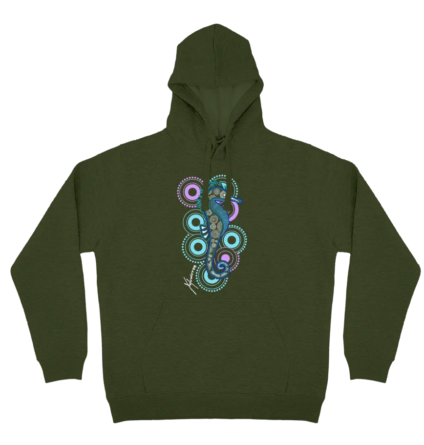 Adults Cozy Hoodie - Seahorse By Debbie Scott