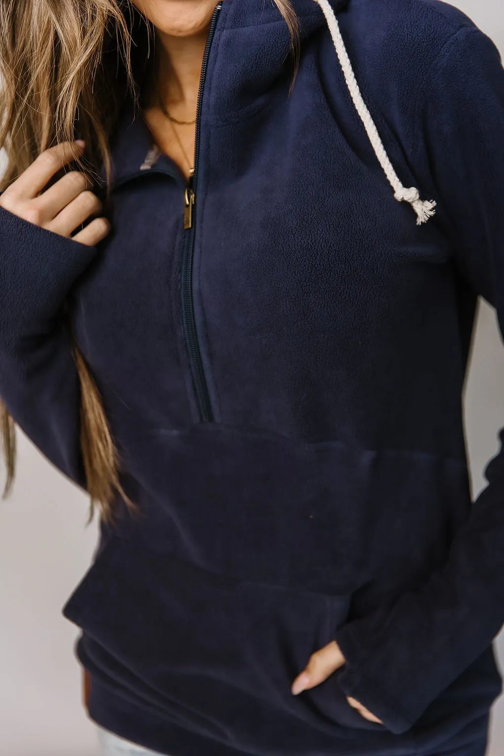 *Ampersand* Blueberry Halfzip - Cozy Cutie