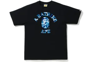 BAPE ABC CAMO COLLEGE TEE BLACK / BLUE SS21