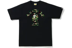 BAPE ABC CAMO COLLEGE TEE BLACK / GREEN