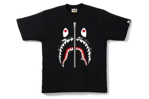 BAPE CITY CAMO SHARK TEE BLACK