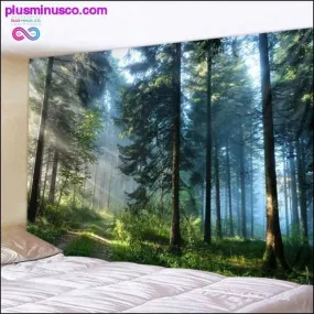 Beautiful Natural Forest Printed Large Wall Tapestry Cheap