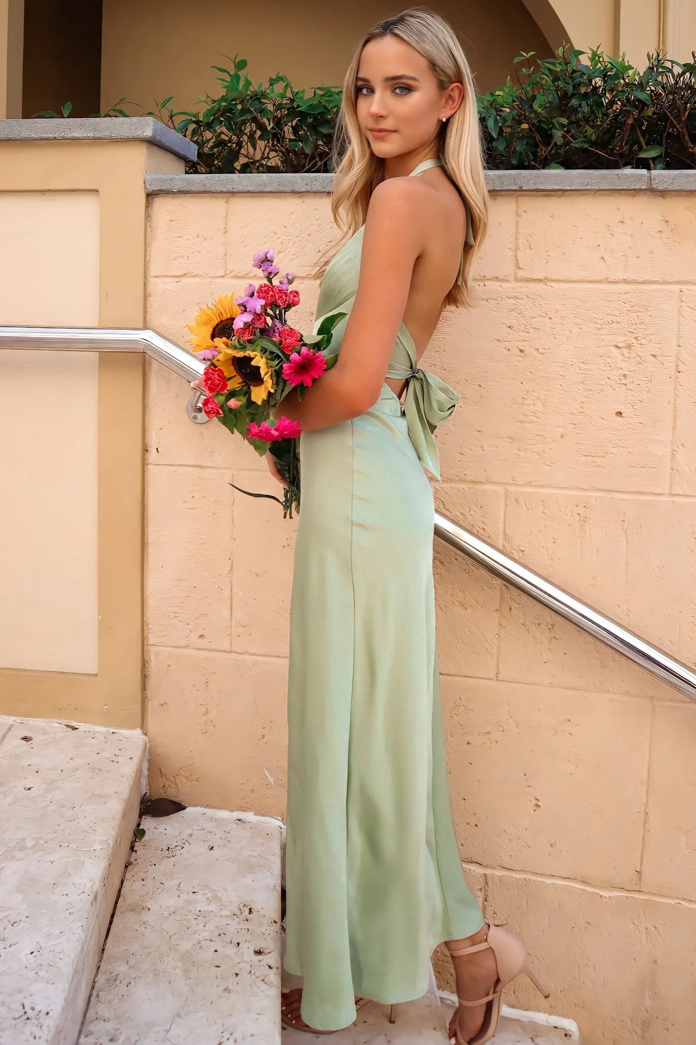 Bella Formal Gown - Sage