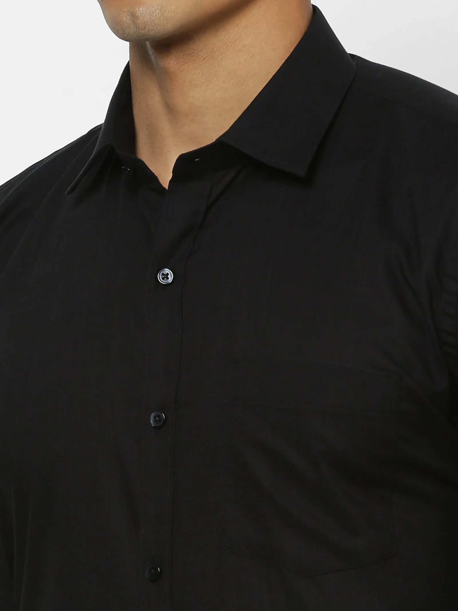 Black Solid Formal Shirt