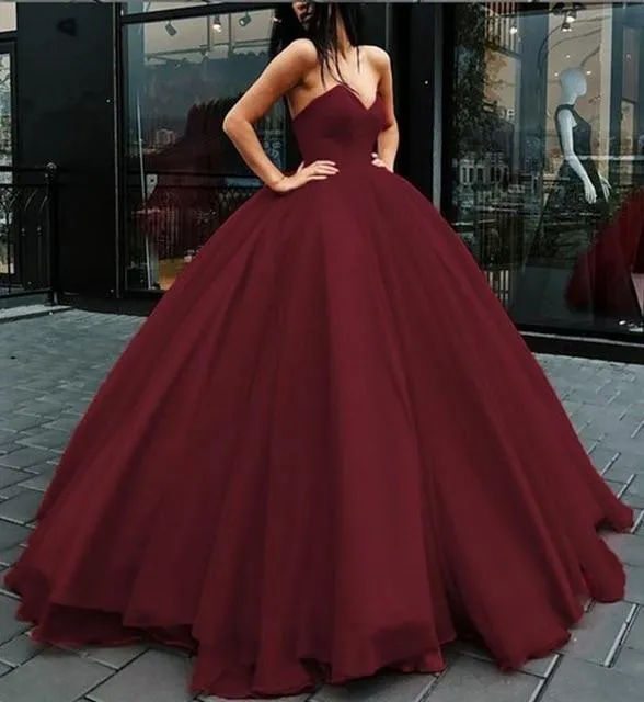 Affordable Black Ball Gown Prom Quinceanera Dress with Beaded Sweetheart Neckline & Strapless Design