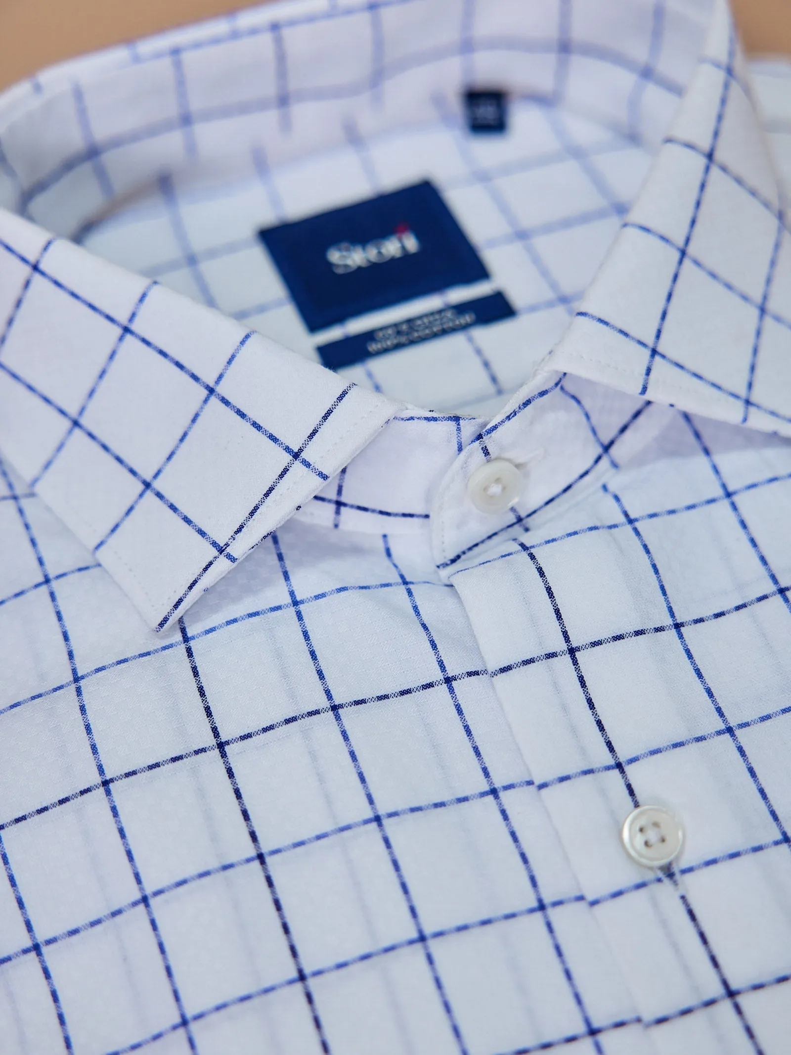 Blue Checked Giza Formal Shirt