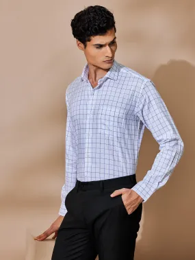 Blue Checked Giza Formal Shirt