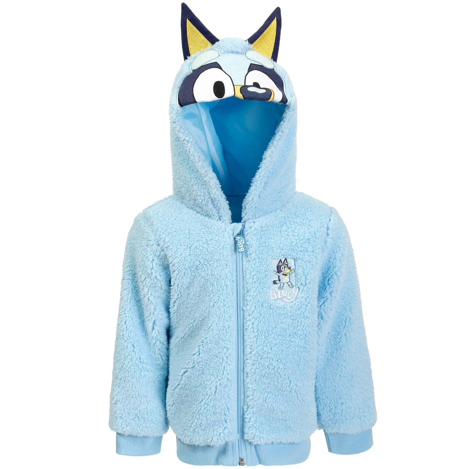 Bluey Cozy Sherpa Zip Up Cosplay Hoodie