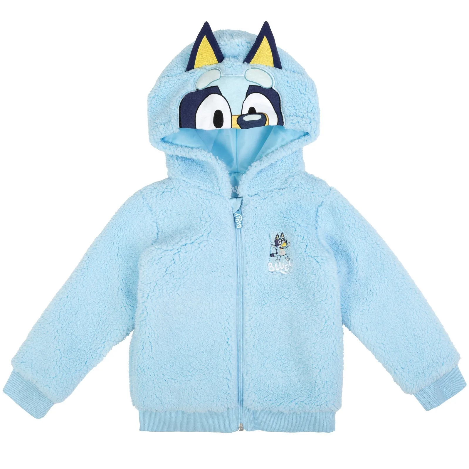 Bluey Cozy Sherpa Zip Up Cosplay Hoodie