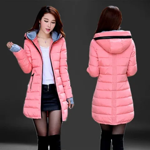 Cheap wholesale waterproof Autumn Winter fashion casual women overcoat warm jacket thick long Lady Coats female warm Parkas