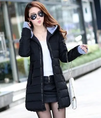 Cheap wholesale waterproof Autumn Winter fashion casual women overcoat warm jacket thick long Lady Coats female warm Parkas