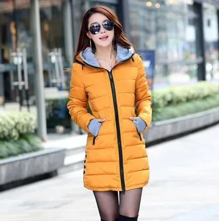 Cheap wholesale waterproof Autumn Winter fashion casual women overcoat warm jacket thick long Lady Coats female warm Parkas