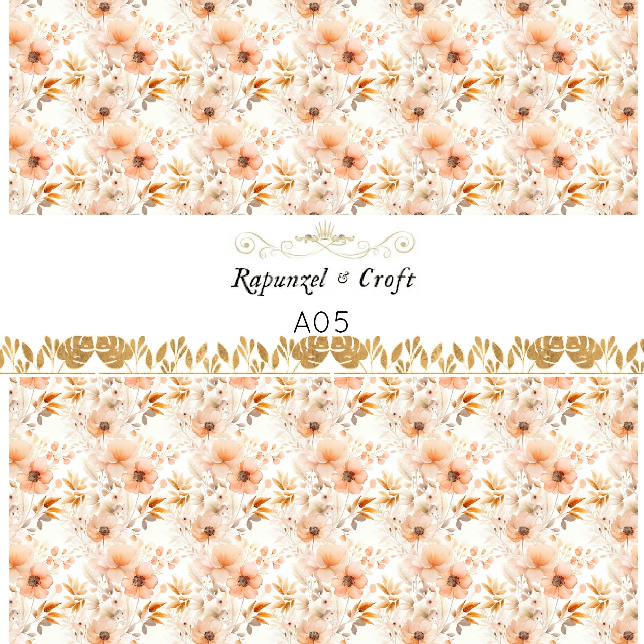 Cozy Autumn Poppies Transfer Sheet - A05