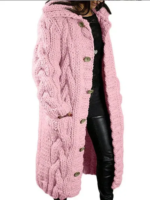 Cozy Cable Knit Cardigan Sweater for Women