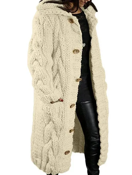 Cozy Cable Knit Cardigan Sweater for Women