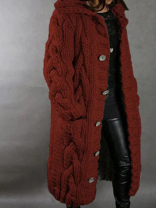 Cozy Cable Knit Cardigan Sweater for Women