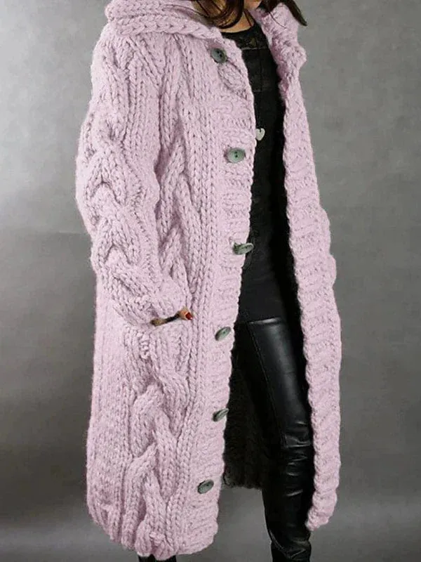 Cozy Cable Knit Cardigan Sweater for Women