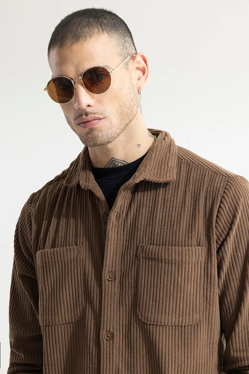 Cozy Cord Brown Shirt