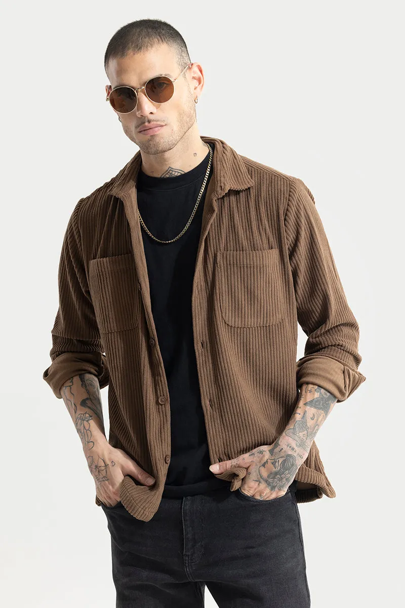 Cozy Cord Brown Shirt