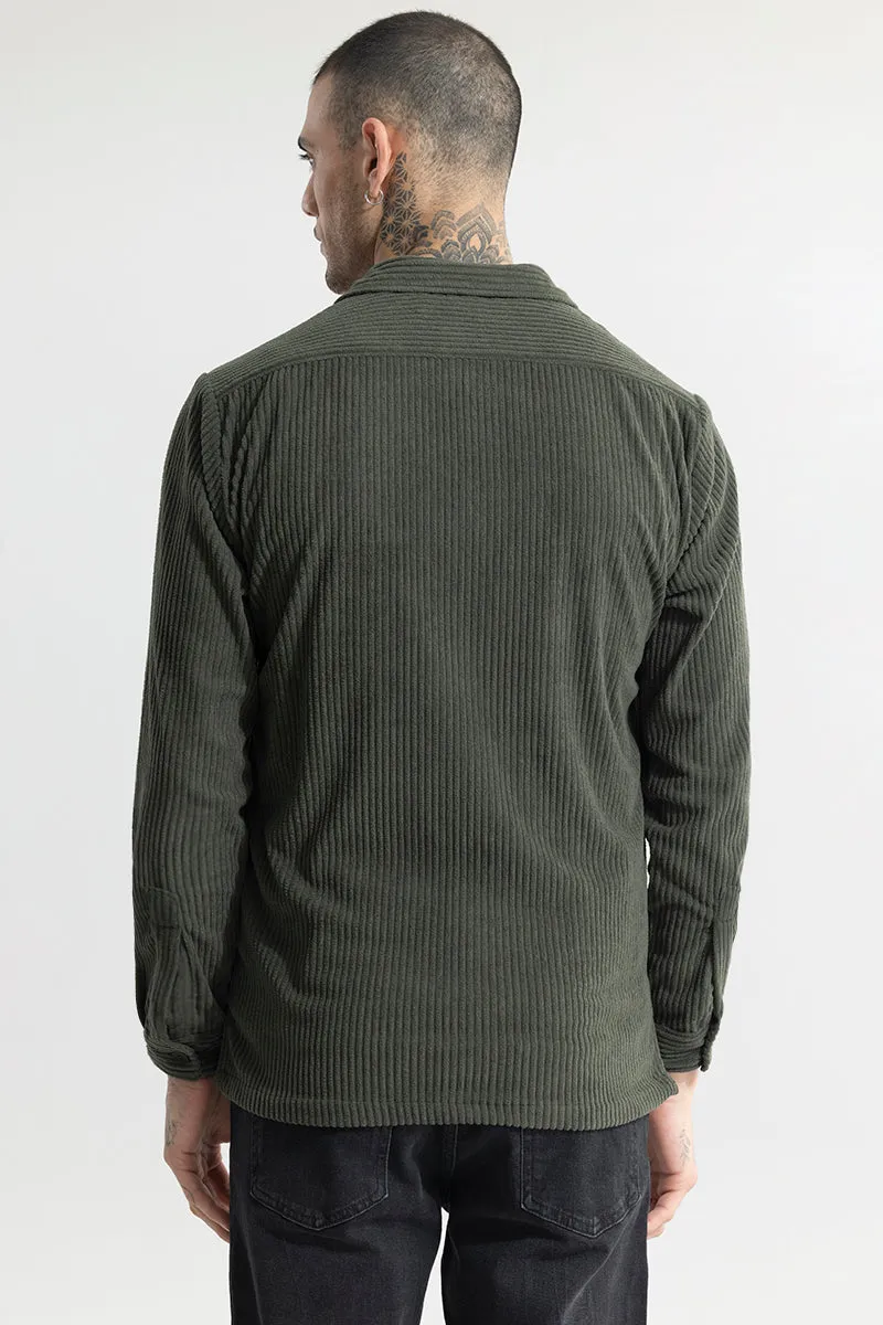 Cozy Cord Olive Shirt