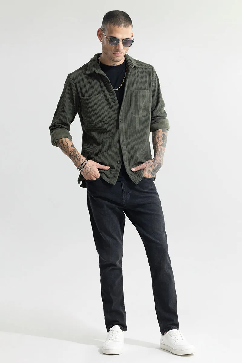 Cozy Cord Olive Shirt