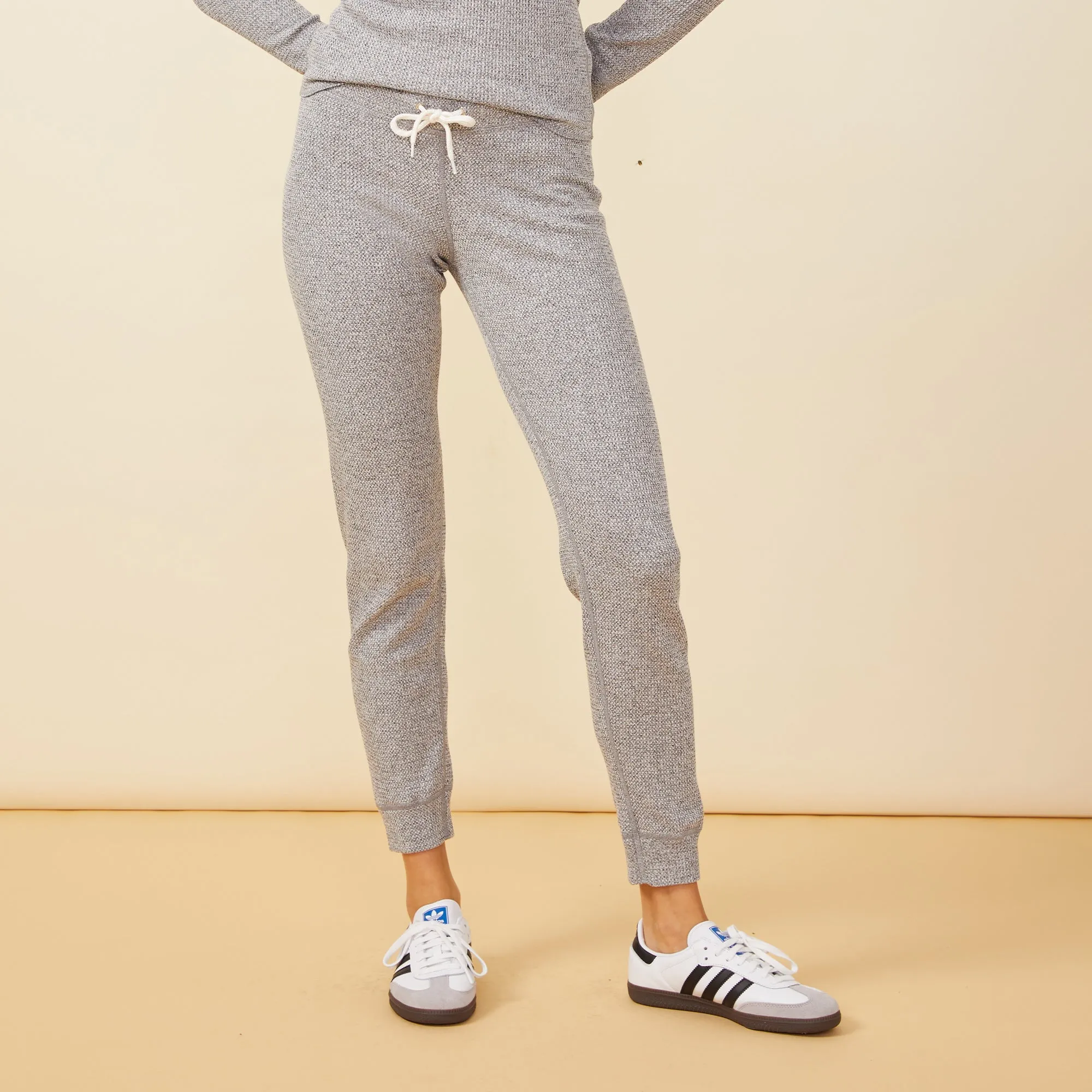 Cozy Heather Thermal Cuff Sweat