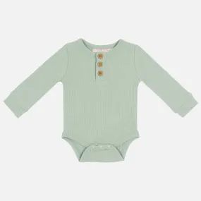 Cozy Long Sleeve Bodysuit/Top - Basil