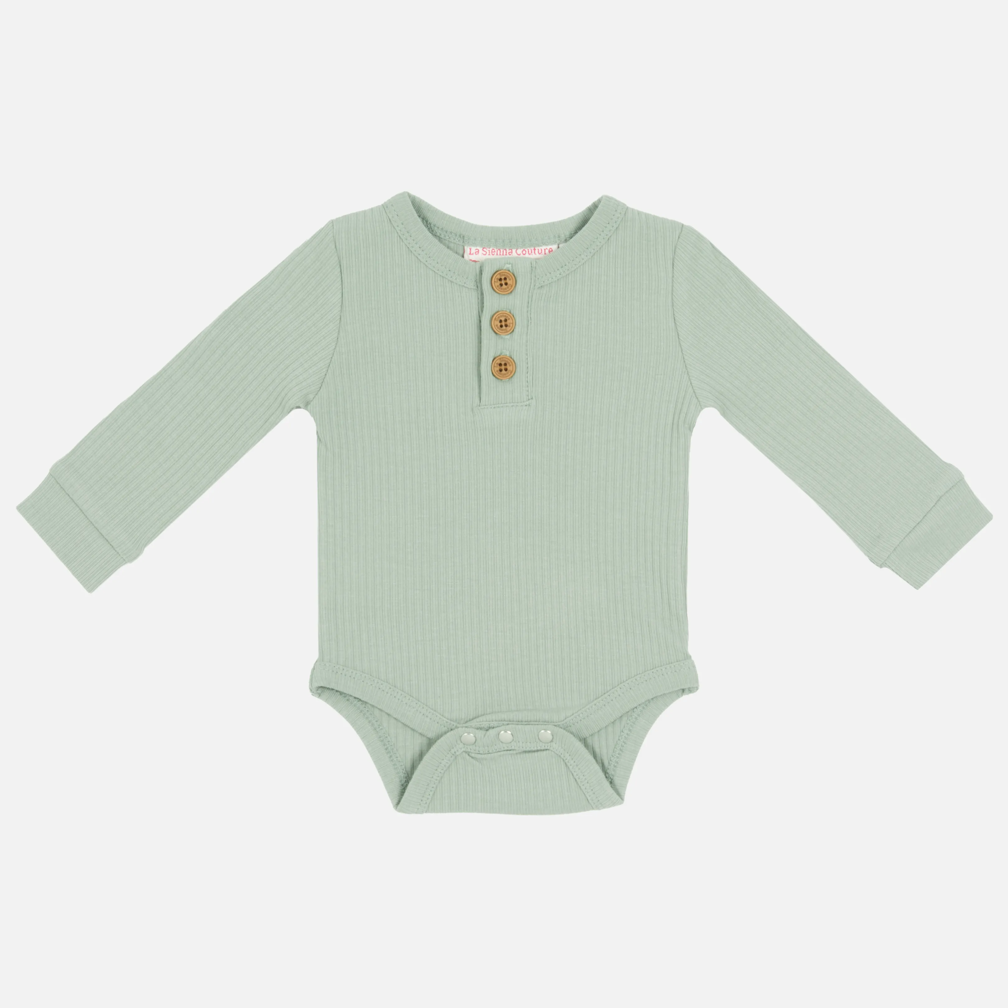 Cozy Long Sleeve Bodysuit/Top - Basil