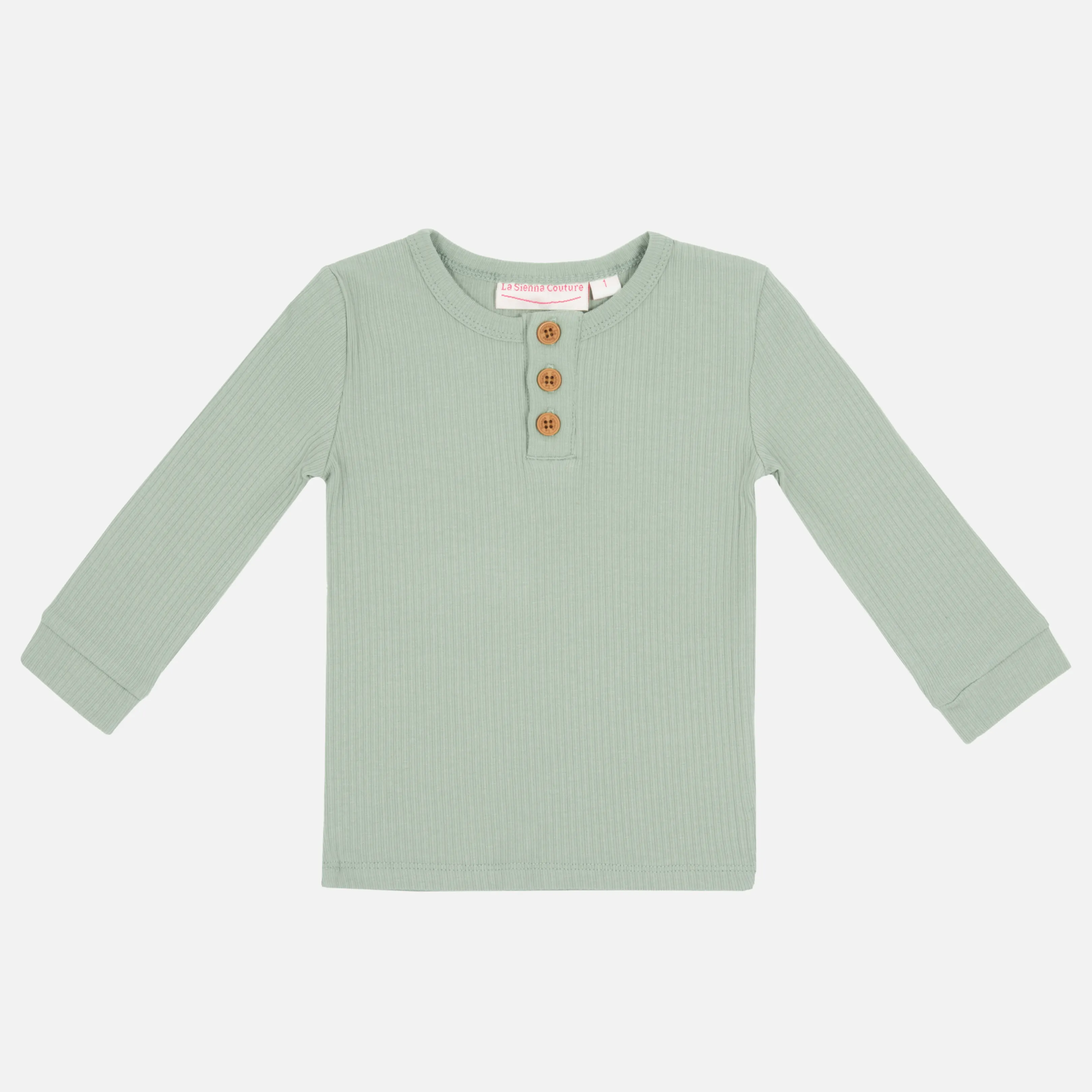 Cozy Long Sleeve Bodysuit/Top - Basil