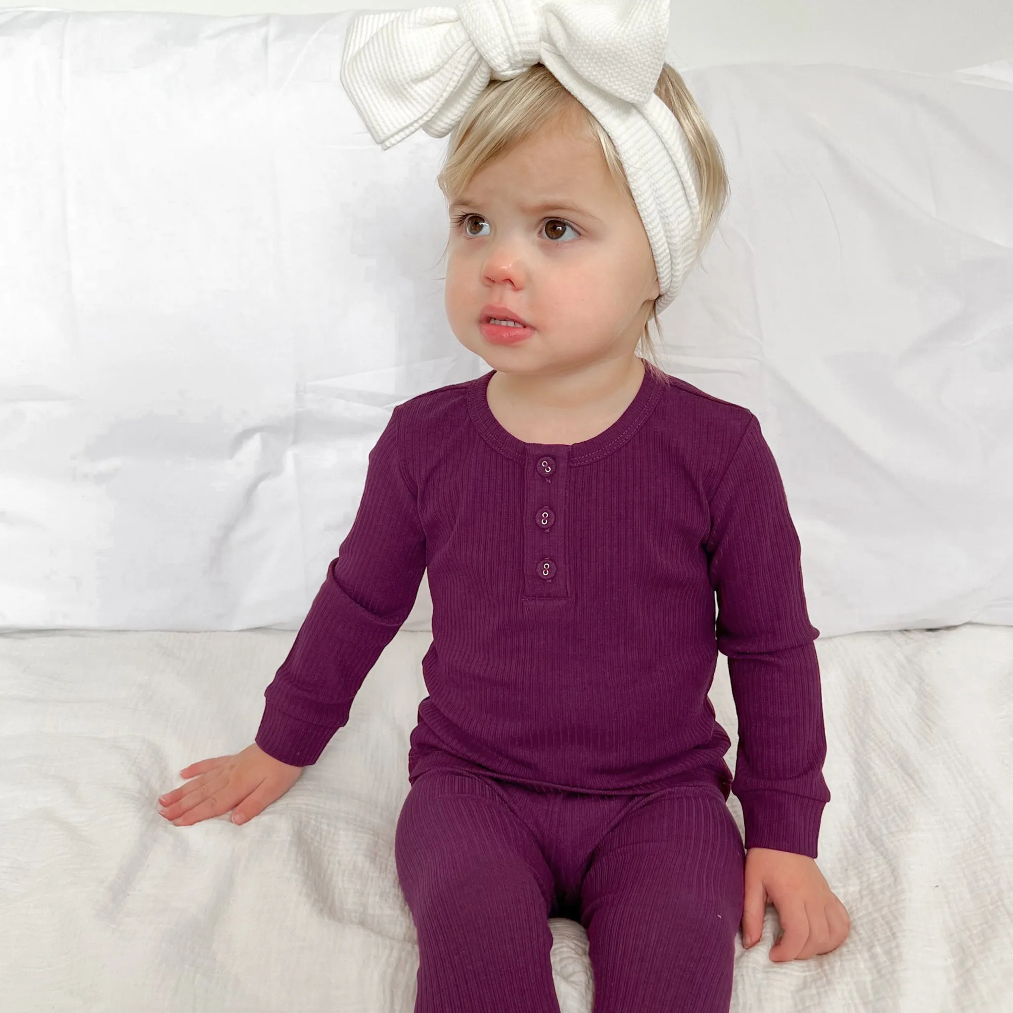 Cozy Long Sleeve Bodysuit/Top - Regal Purple