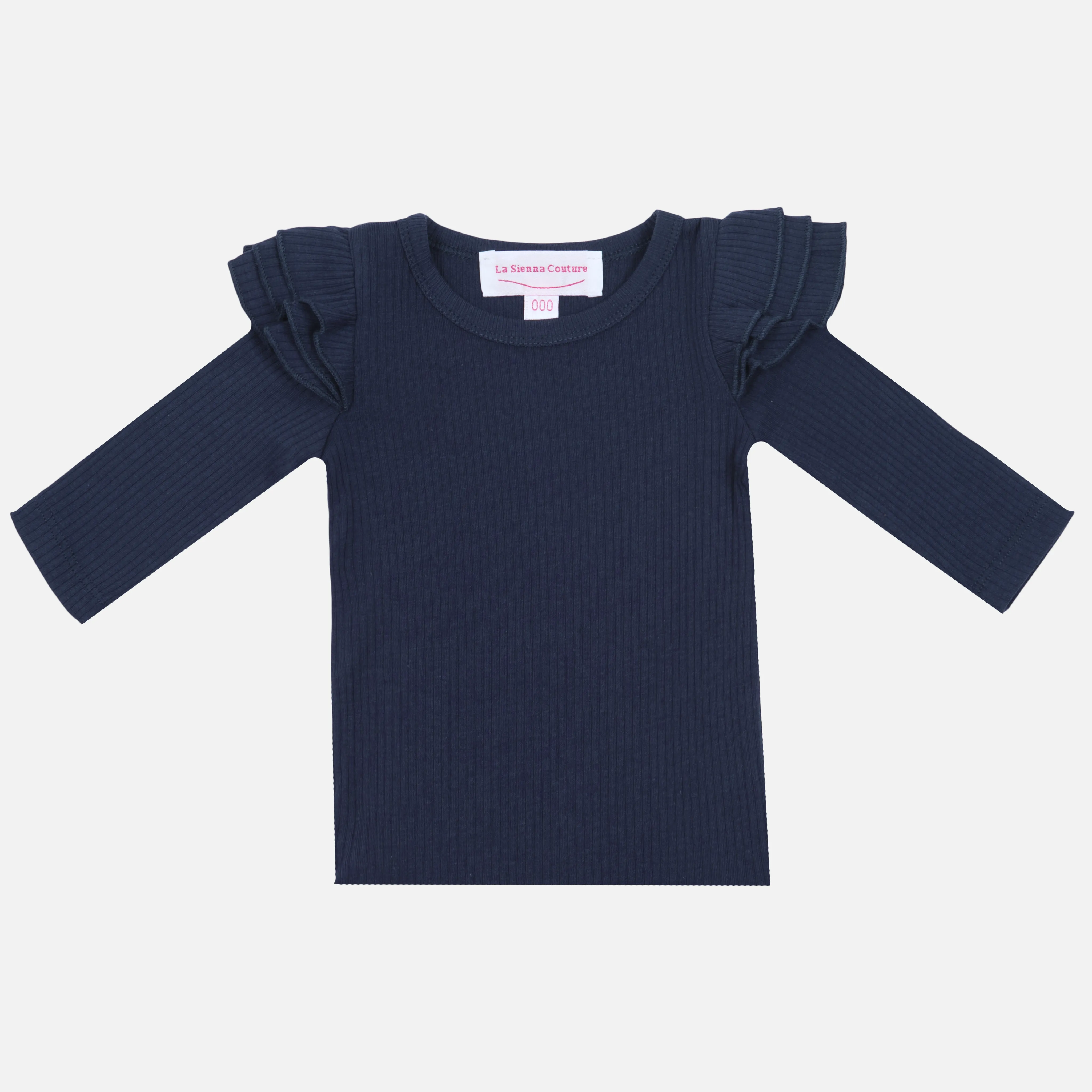 Cozy Long Sleeve Flutter - Navy