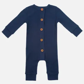 Cozy Long Sleeve Louie Romper - Navy