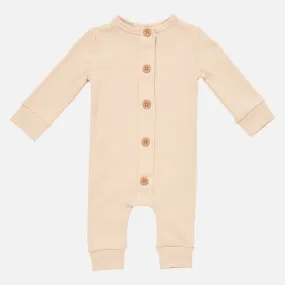 Cozy Long Sleeve Louie Romper - Oatmeal