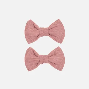 Cozy Mini Bows - Twilight Mauve