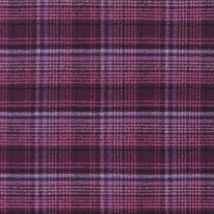 Cozy Organic Cotton Flannel in Aubergine Plaid