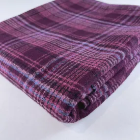 Cozy Organic Cotton Flannel in Aubergine Plaid