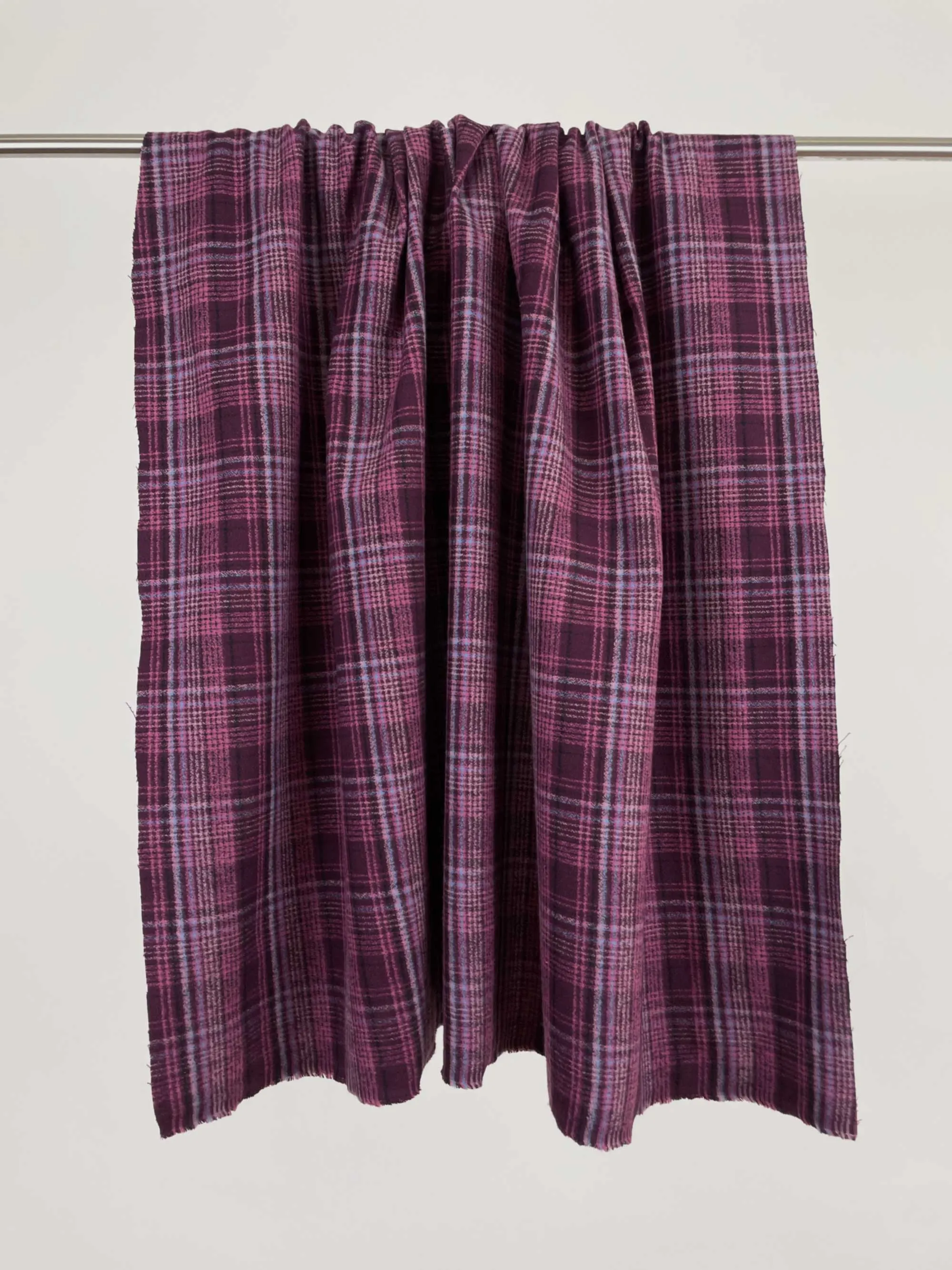 Cozy Organic Cotton Flannel in Aubergine Plaid