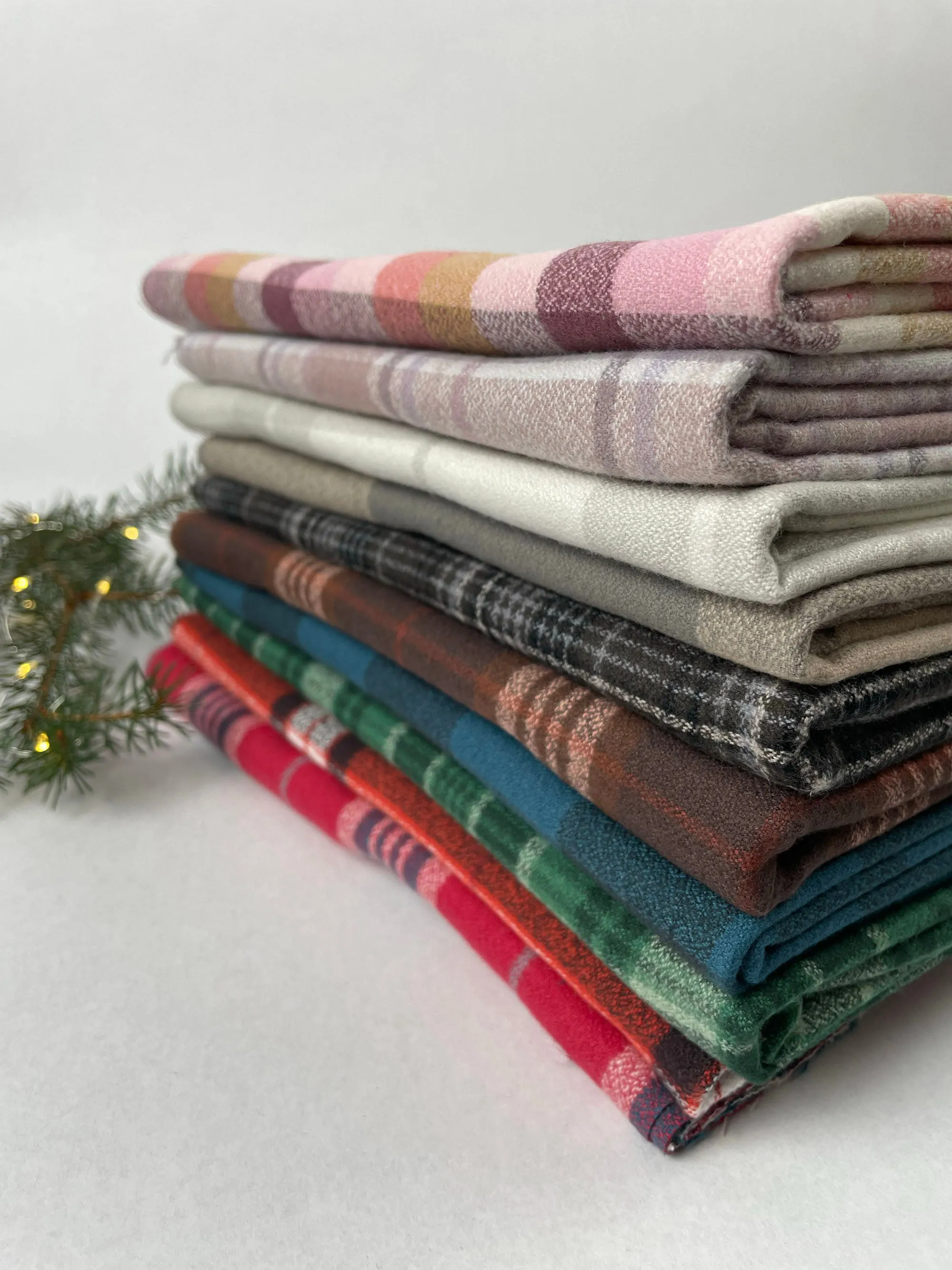 Cozy Organic Cotton Flannel in Cocoa Plaid