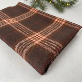 Cozy Organic Cotton Flannel in Cocoa Plaid