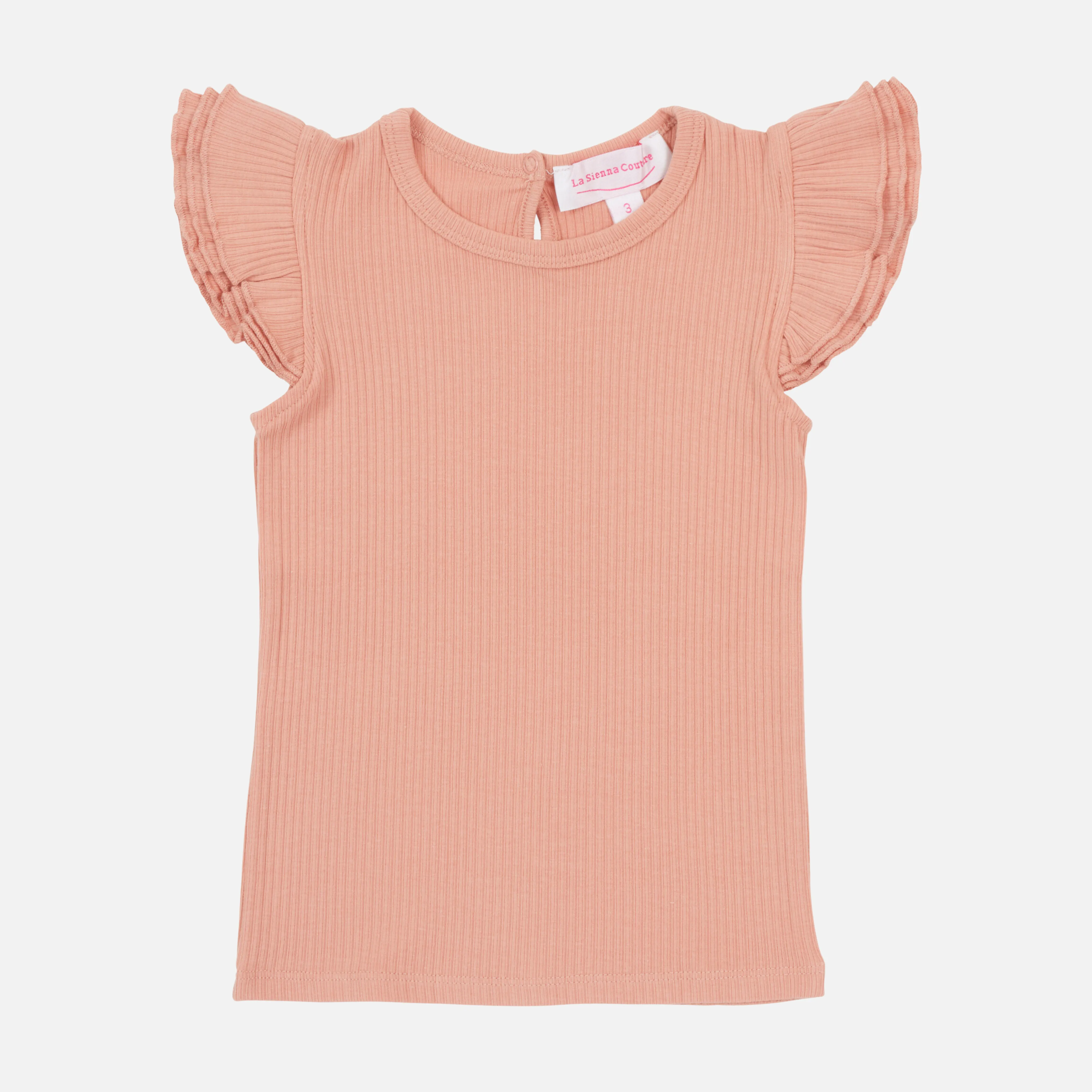 Cozy Short Sleeve Flutter - Peach Parfait