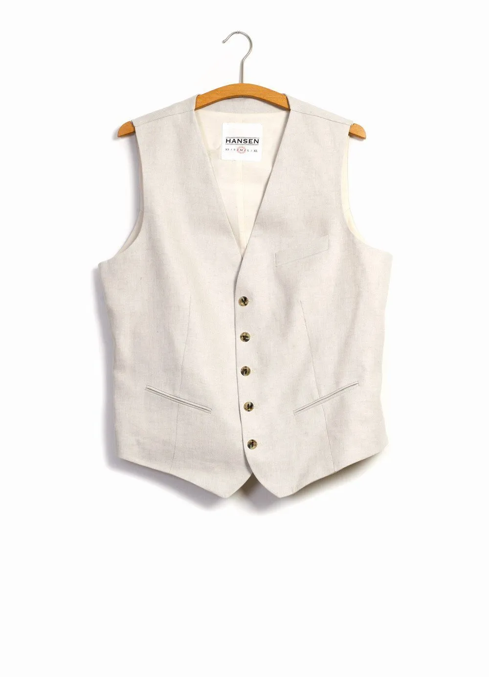 DAN | Formal Suit Waistcoat | Ecru