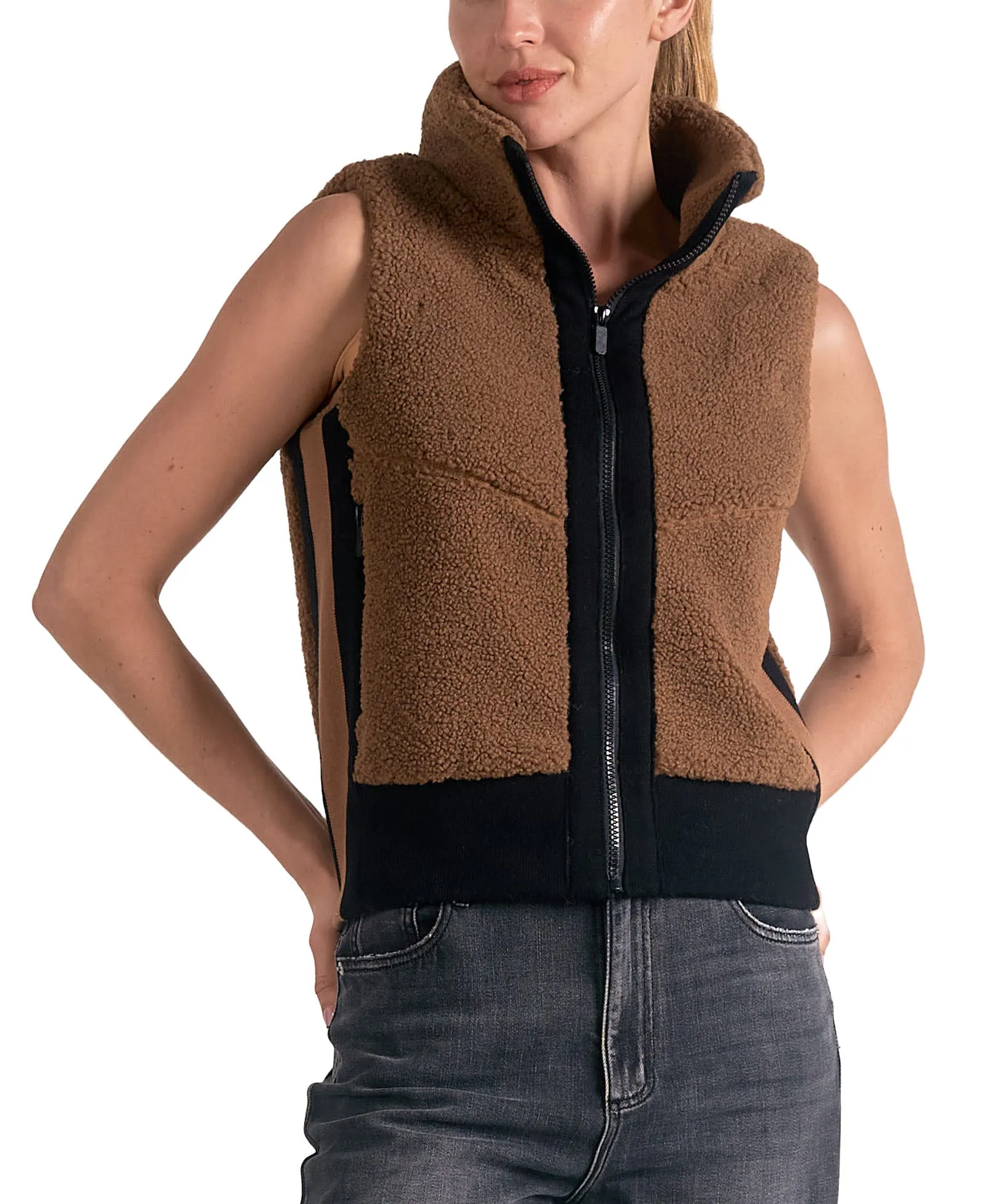 Elan Zip Up Two Tone Vest