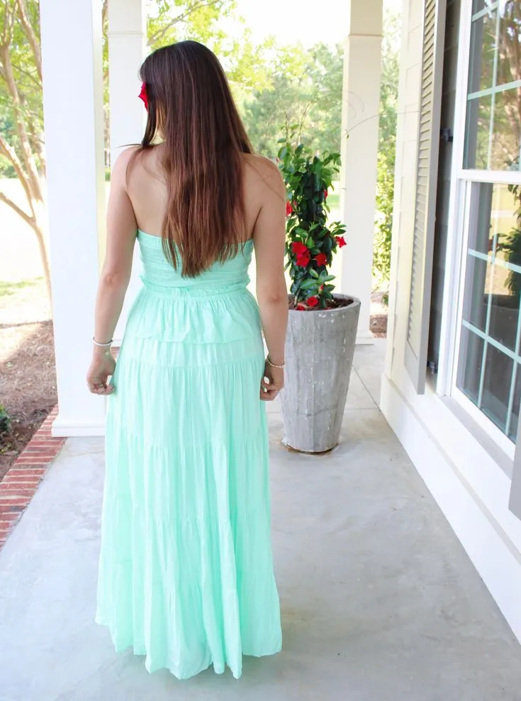 Elegant Mint Green A-Line Halter Cheap Maxi Long Party Prom Gowns,Evening Dresses,WGP441