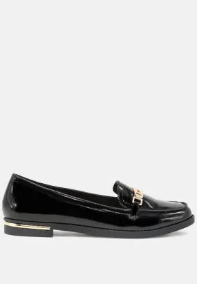 Faux Leather Formal Loafers